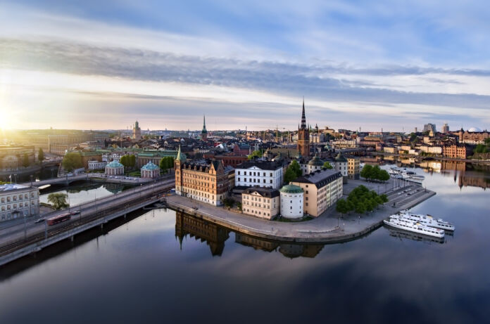 Panorama of Riddarholmen isle in Stockholm Stoccolma