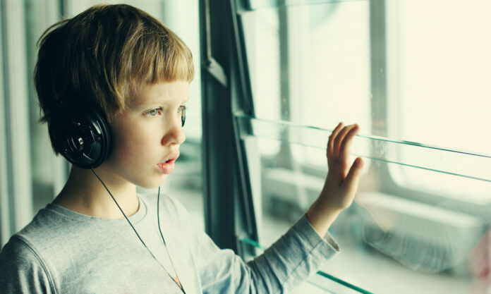 boy with headphones